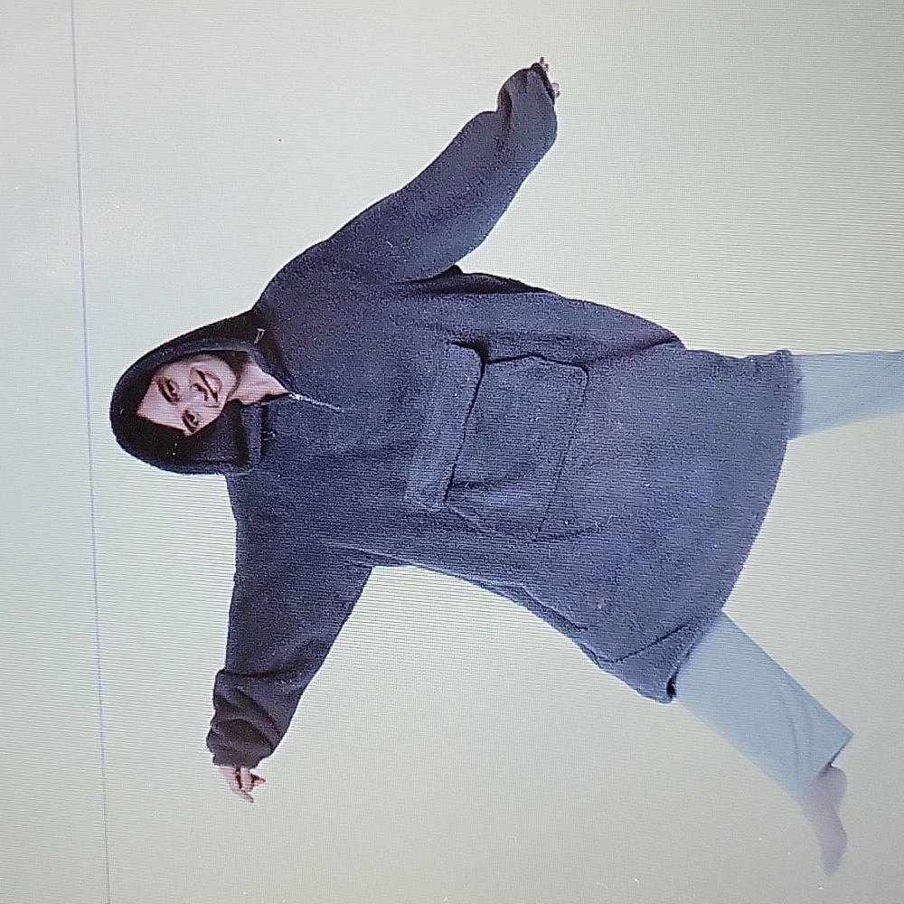 Bedsure oversized Wearable blanket hoodie charcoal gray 42x30 inches New…